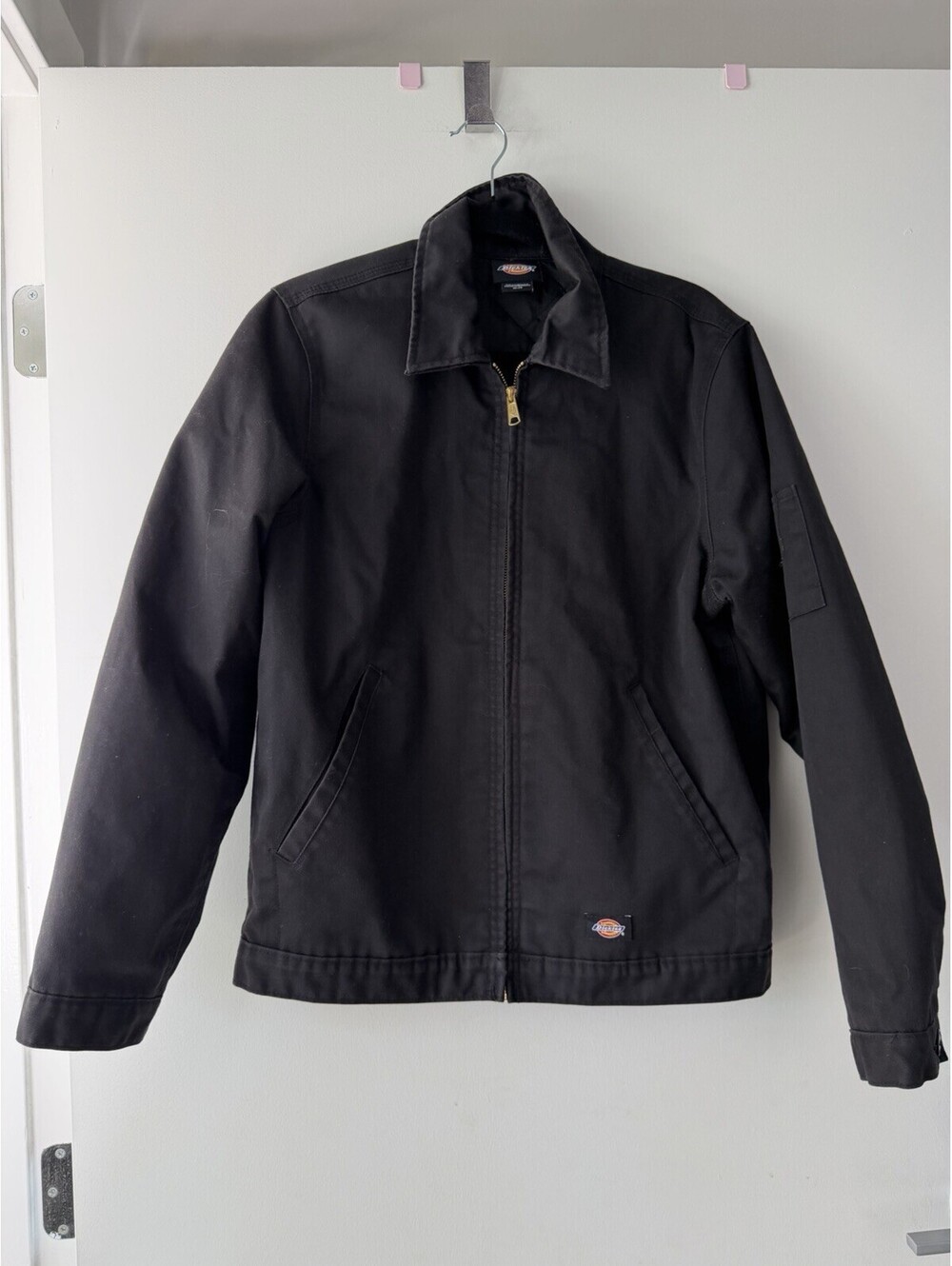 Dickies Insulated Eisenhower Front Zip Jacket Black Mens Size Small Workwear